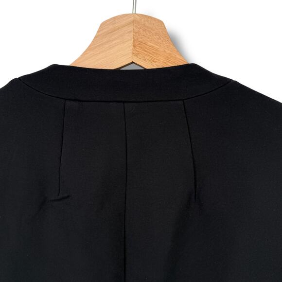 Spanx Perfect Collarless Blazer Sz S Small Ponte Jacket Black Solid Suiting - Picture 5 of 8
